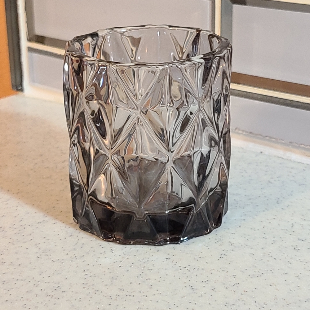 Vintage glass candle holder
